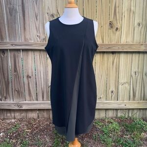 Ecru assumetrical hem shift dress, size 12/14